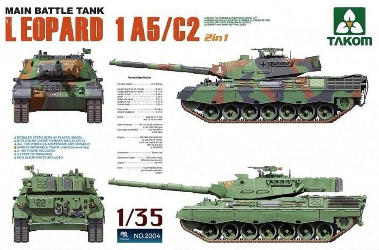 TAO2004 Leopard 1A5/C2 Main Battle Tank 1/35