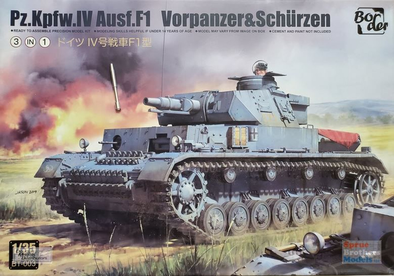 Border Model PANZER IV Ausf.F1 Vorpanzer & Schurzen (3 in 1)