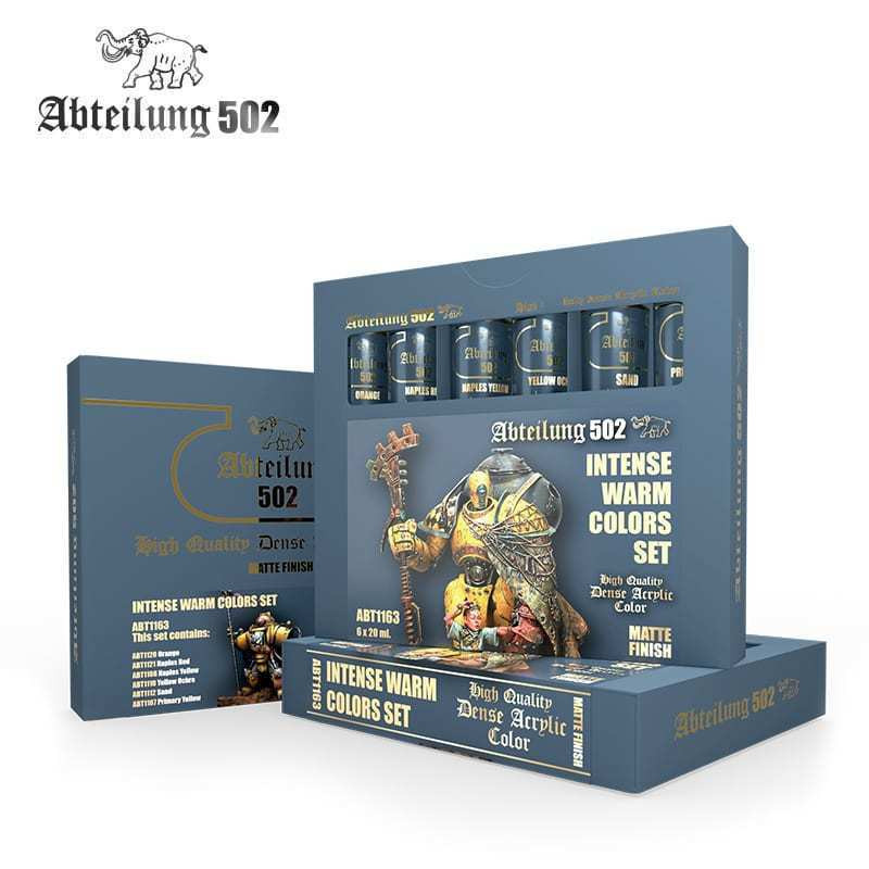 1163 Intense Warm Acrylic Paint Set (6 Colors) 20ml Tubes