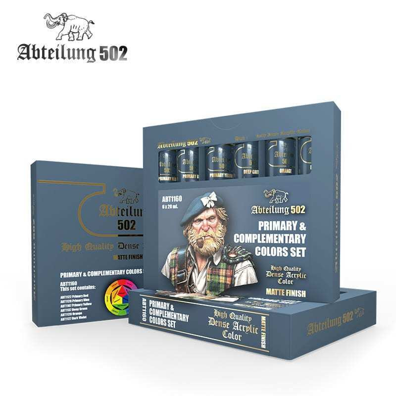 1160 Primary & Complementary Acrylic Paint Set (6 Colors) 20ml Tubes