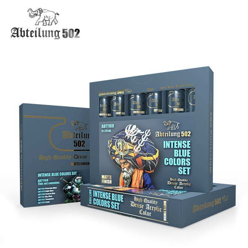 ABT1168 Intense Blue Acrylic Paint Set (6 Colors) 20ml Tubes