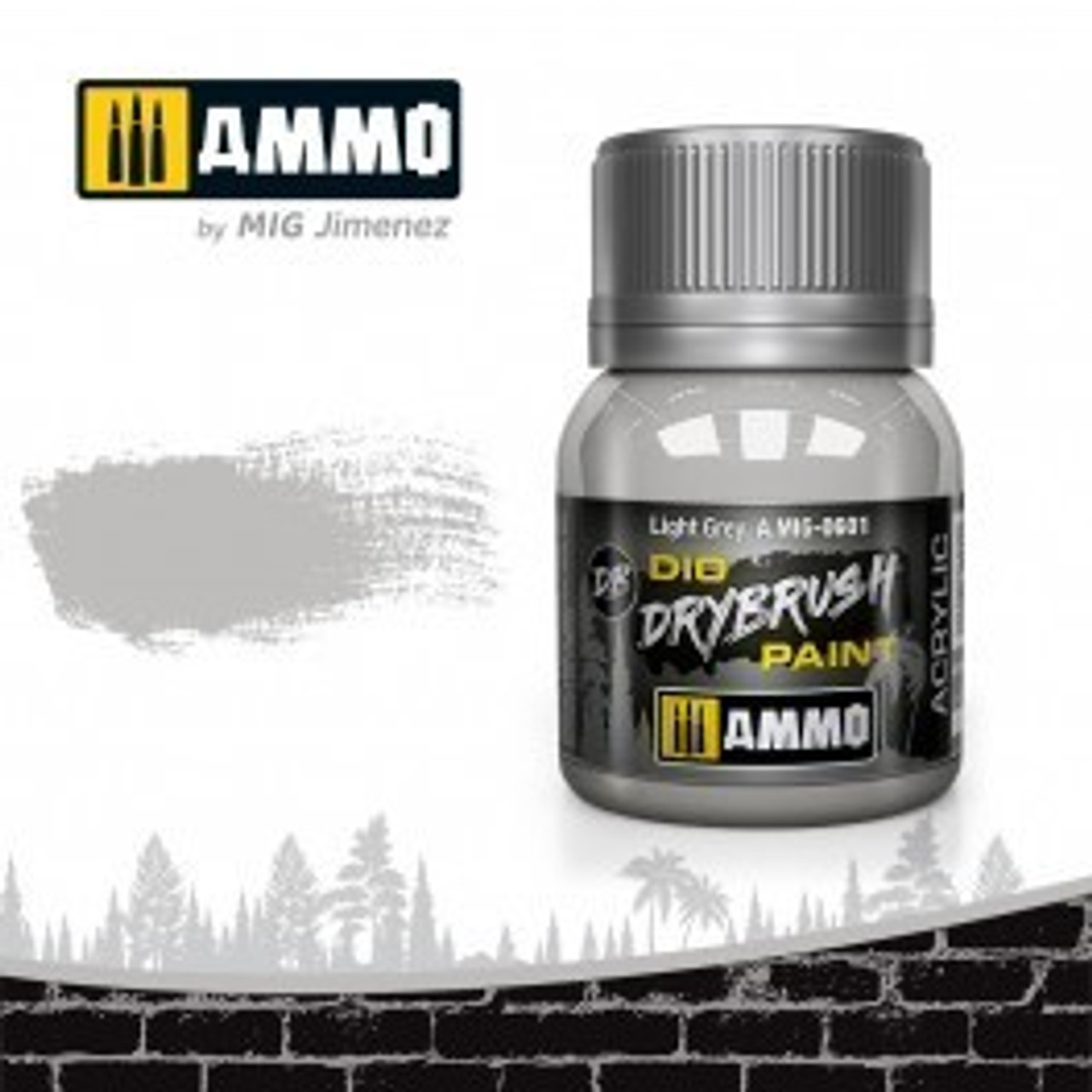 AMM0601 Dio Drybrush Paint - Light Grey (40ml bottle)