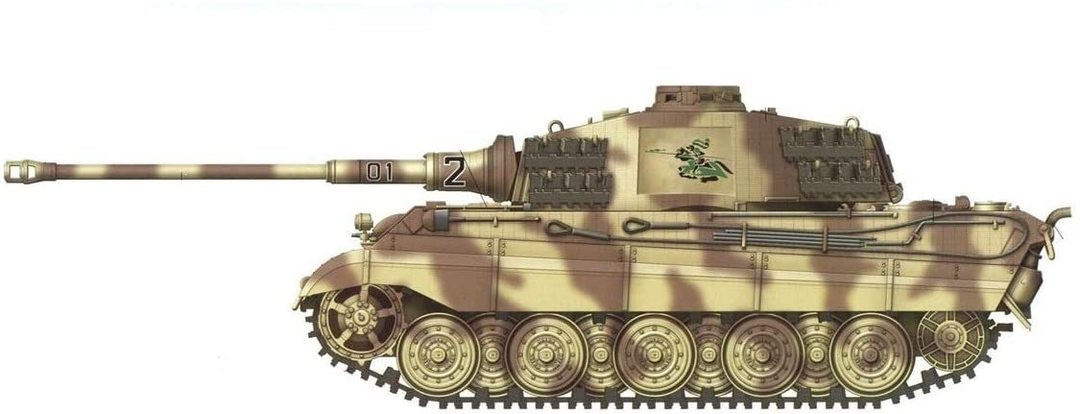 2047S WWII German Heavy Tank Sd.Kfz.182 King Tiger Henschel Turret w/Zimmerit and interior [Pz.Abt.505 special edition] 1/35