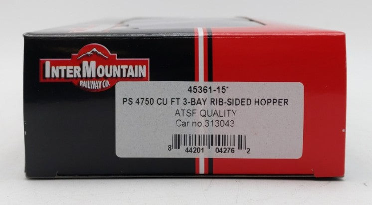 45361 HO 4750 Cu. Ft. Rib Sided 3 Bay Hopper ATSF Q 22