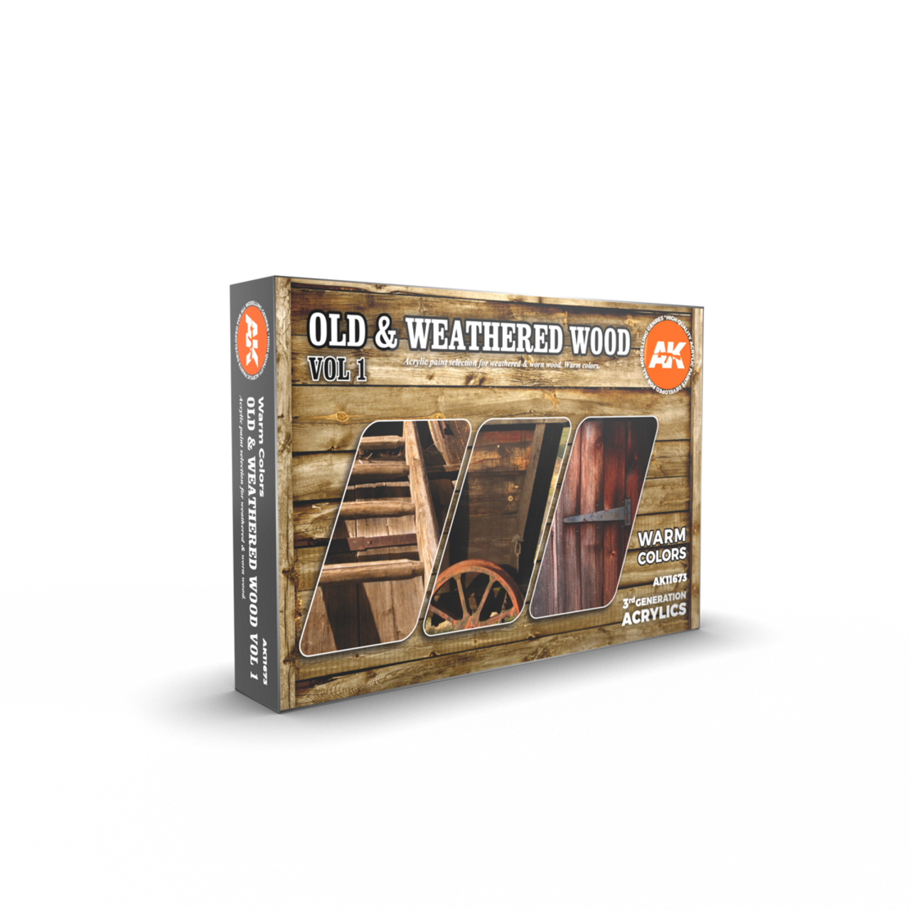 AKI11673 AK Interactive 3G Old & Weathered Wood Vol 1