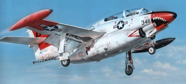 32037  T2 Buckeye Red & White Trainer Aircraft 1/32