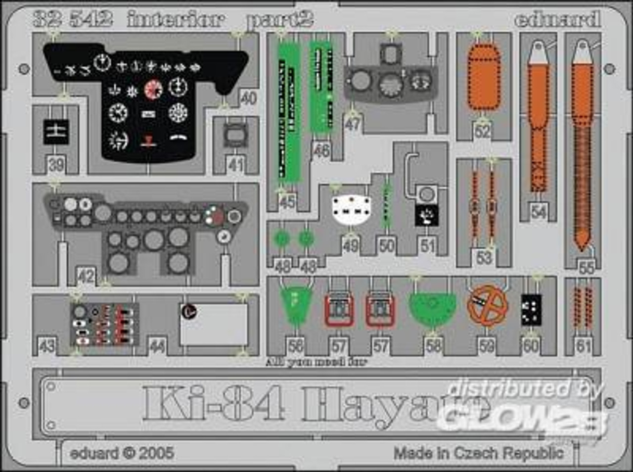 EDU32542 Ki-84 Hayate Interior Detail
