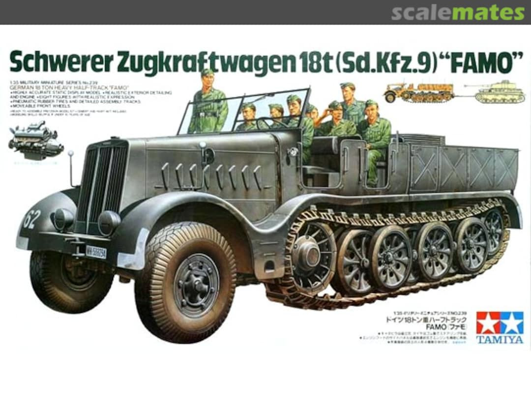 TAM35239 Tamiya 1/35 German 18T Heavy Half Track Plastic Model Kit