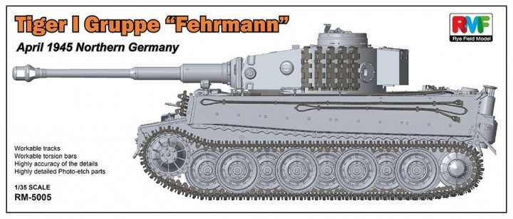 5005 Tiger I Gruppe Fehrmann Pz.Kpfw. VI Ausf E Sd.Kfz 181 Tank Apr. 1945 Northern Germany