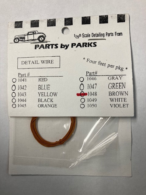 PBP1048 Brown 4 Ft. Detail Plug Wire 1/25