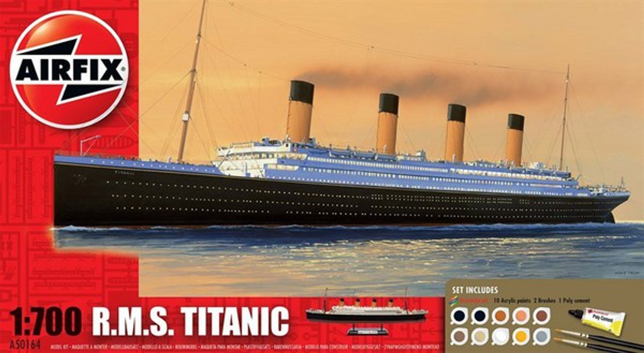 Airfix Model 50164 RMS Titanic Ocean Liner Gift Set w/paint & glue