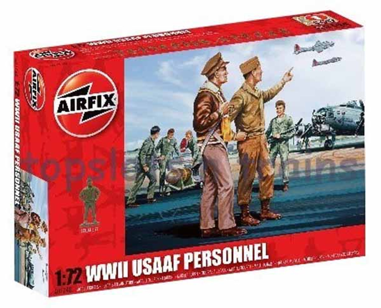 Airfix Model 748 WWII USAAF Personnel Figure Set (Re-Issue) 1/76