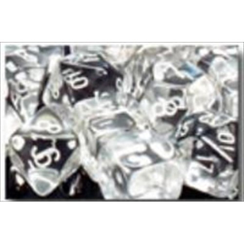 06408 7 Cube Polyhedral Translucent Clear