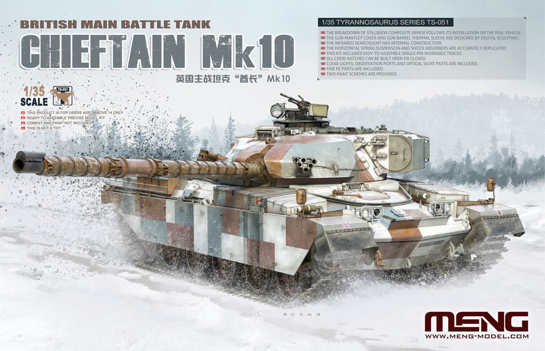 TS051 Chieftain Mk 10 British Main Battle Tank