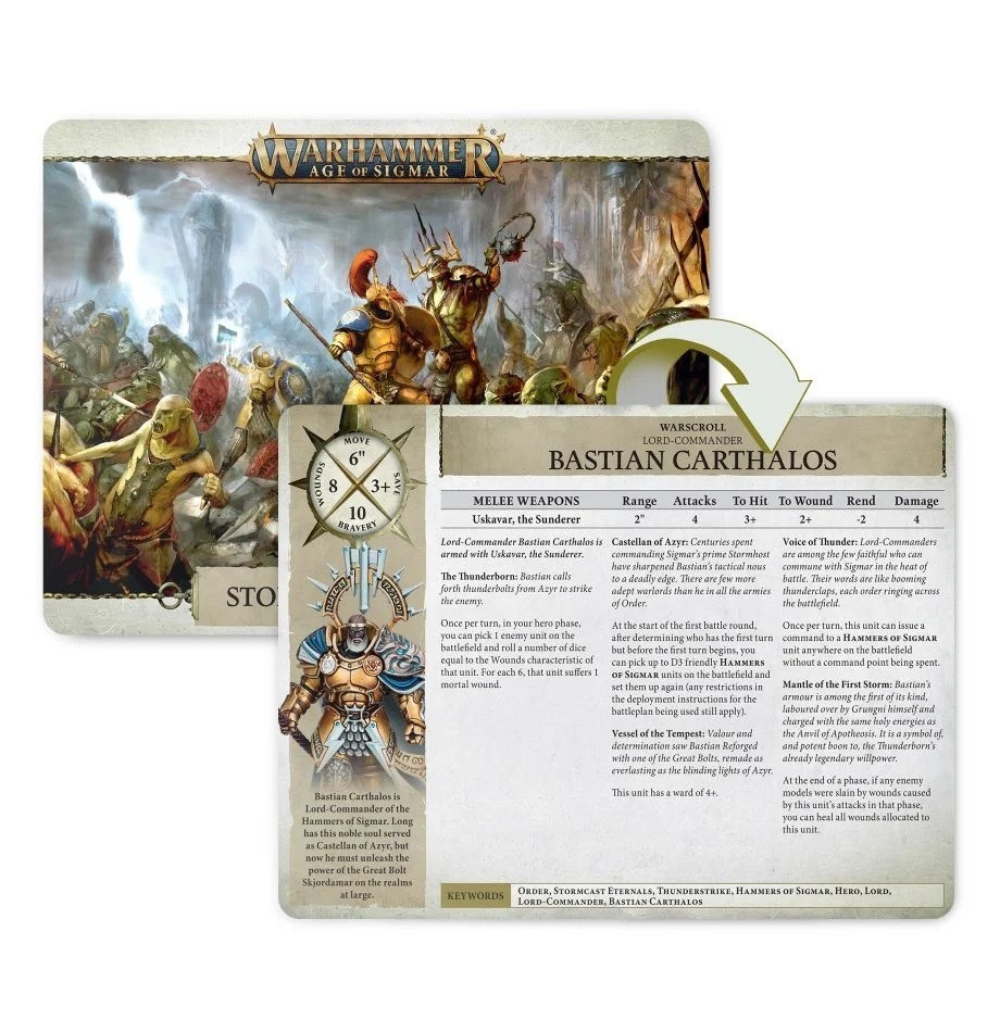 GW96-05 WARSCROLL CARDS: STORMCAST ETERNALS
