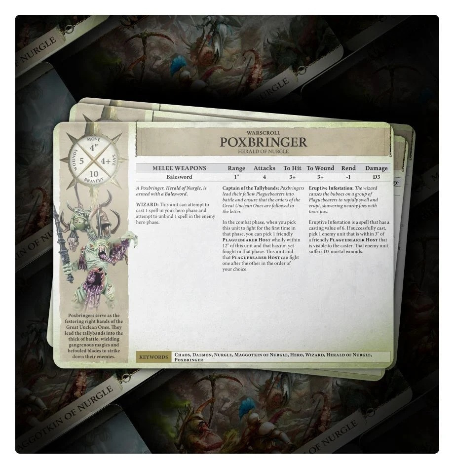 GW83-59 (OLD) WARSCROLLS: MAGGOTKIN OF NURGLE