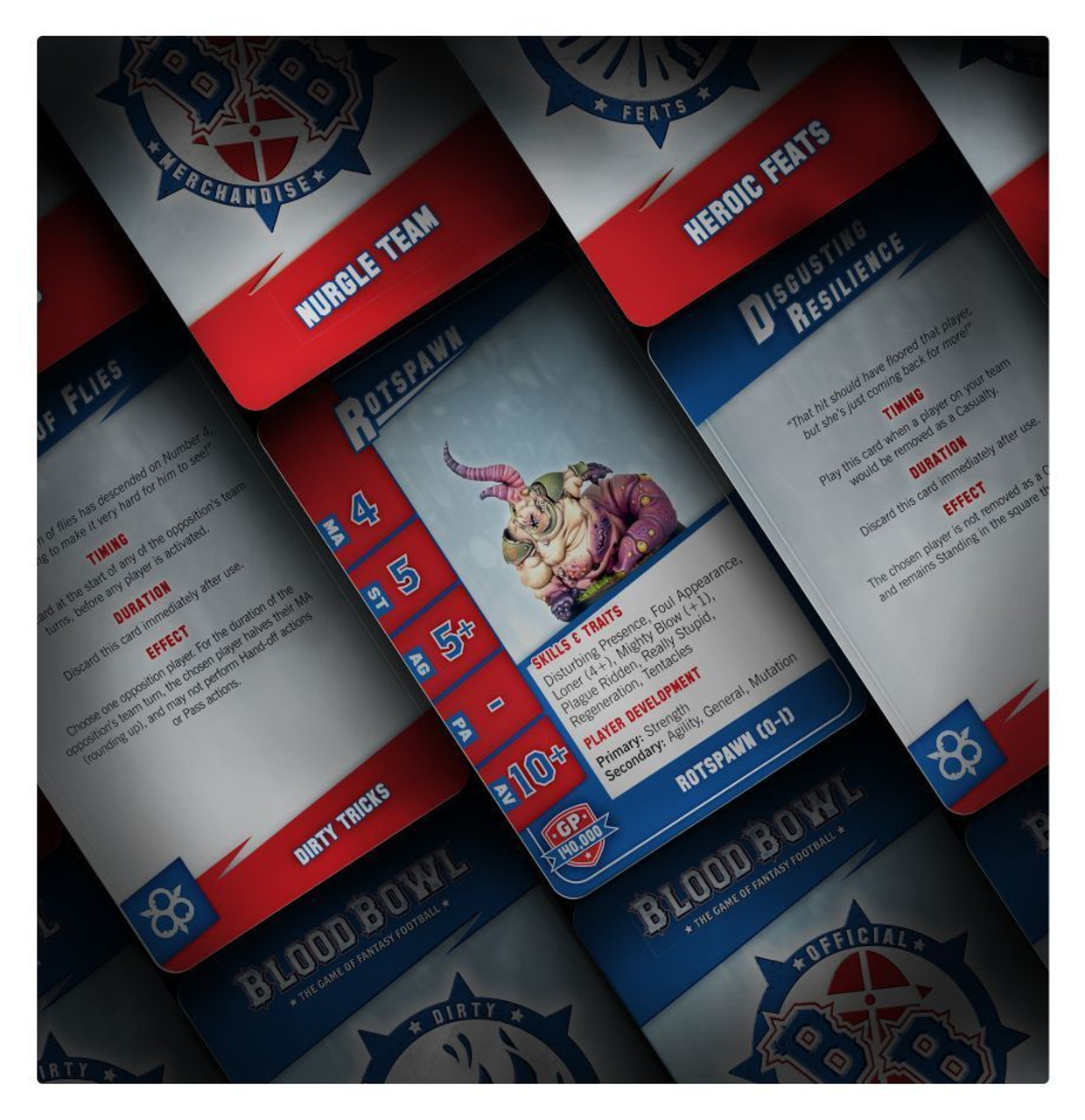 200-49 BLOODBOWL NURGLE'S ROTTERS TEAM CARD PCK