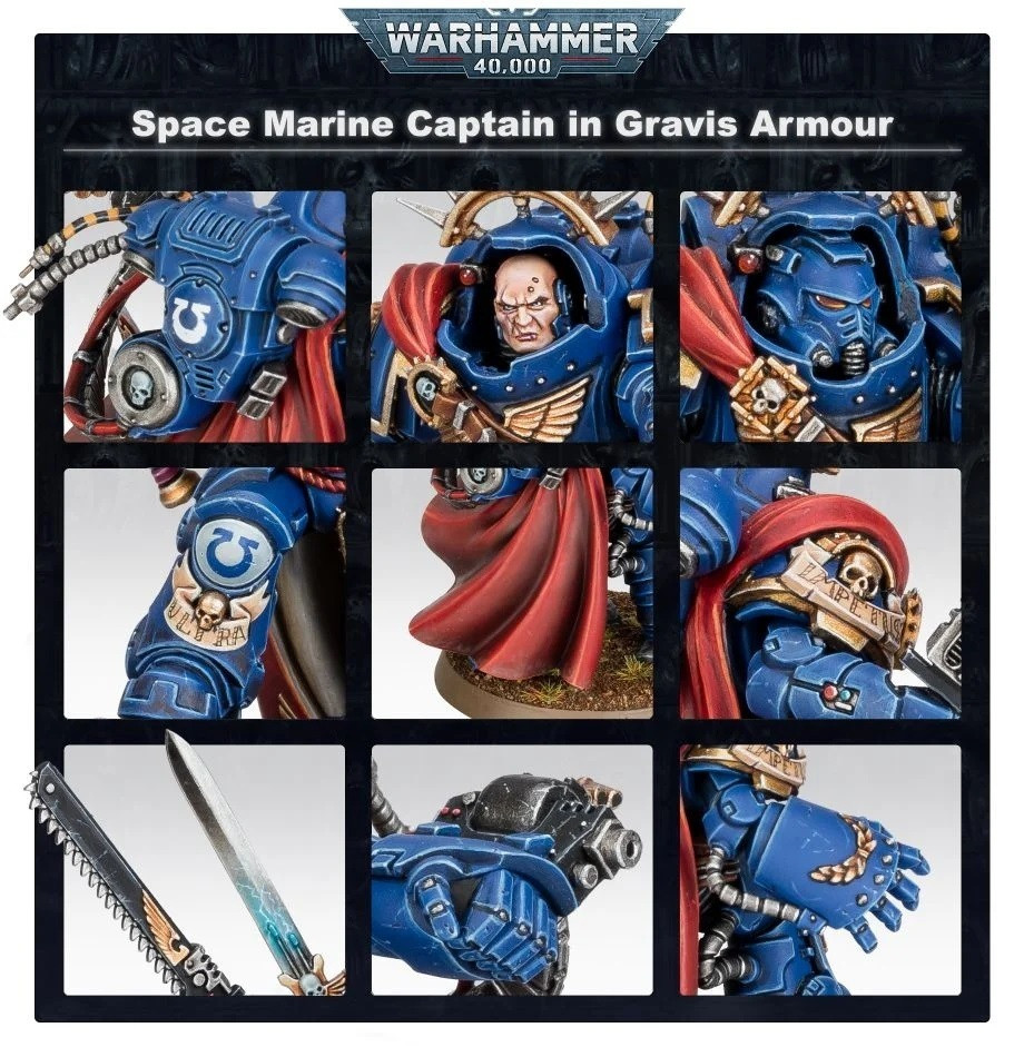 48-70 SPACE MARINES CAPTAIN IN GRAVIS ARMOUR