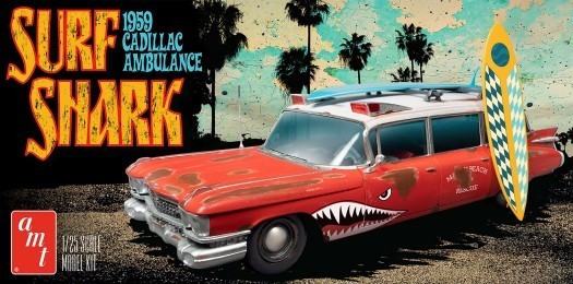 (SO) AMT1242  Surf Shark 1959 Cadillac Custom Ambulance 1/25