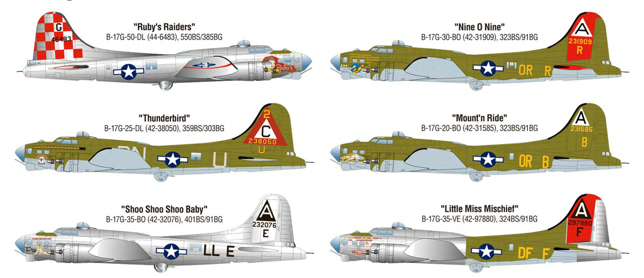 Academy 12414 USAF B-17G Flying Fortress 'Nose Art' 1:72 Model Kit