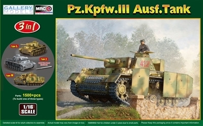 MRC64011  Pz.Kpfw III Ausf J/L/M Tank (3 in 1)  1/16