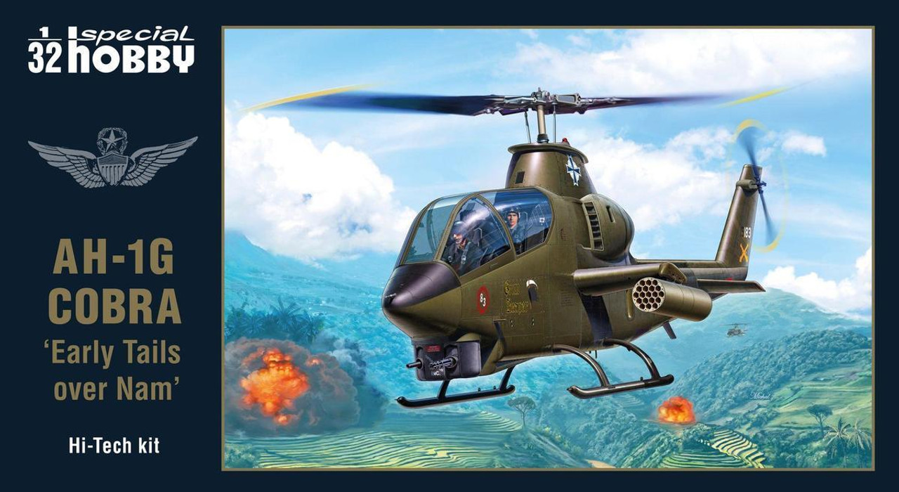 SHY32082 Bell AH-1G Cobra Early Tails over Vietnam Hi-Tech 1/32
