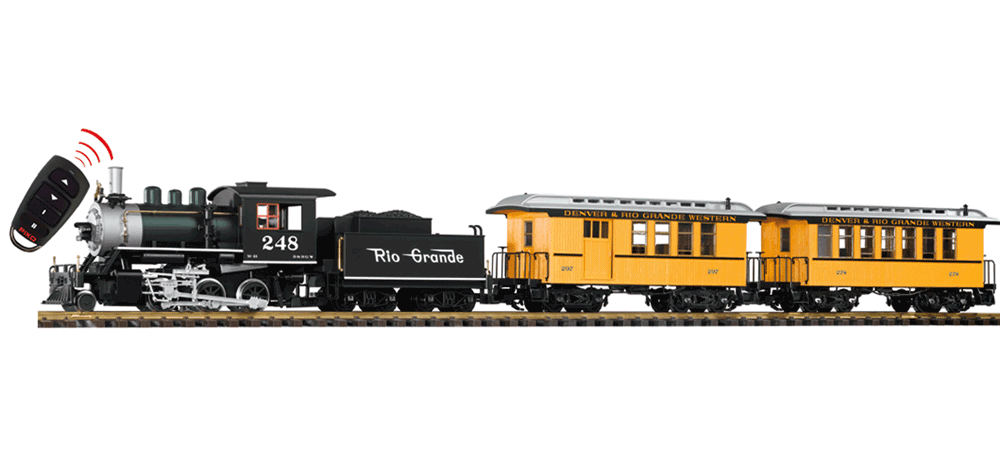 PKA38112  D&RGW PASSENGER R/C STARTER SET W/ANALOG SOUND & SMOKE (G-SCALE)