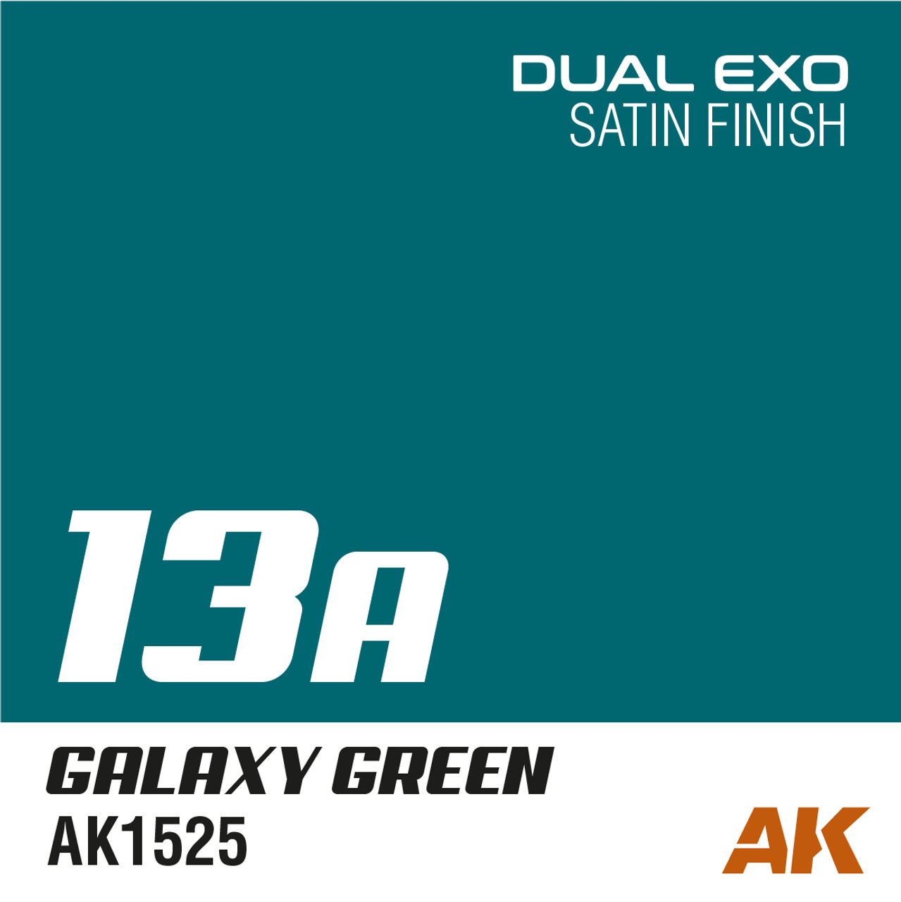 AKI1525 Dual Exo 13A Galaxy Green Acrylic Paint 60ml Bottle at MRS Hobby Shop, Sandy Utah, 84070