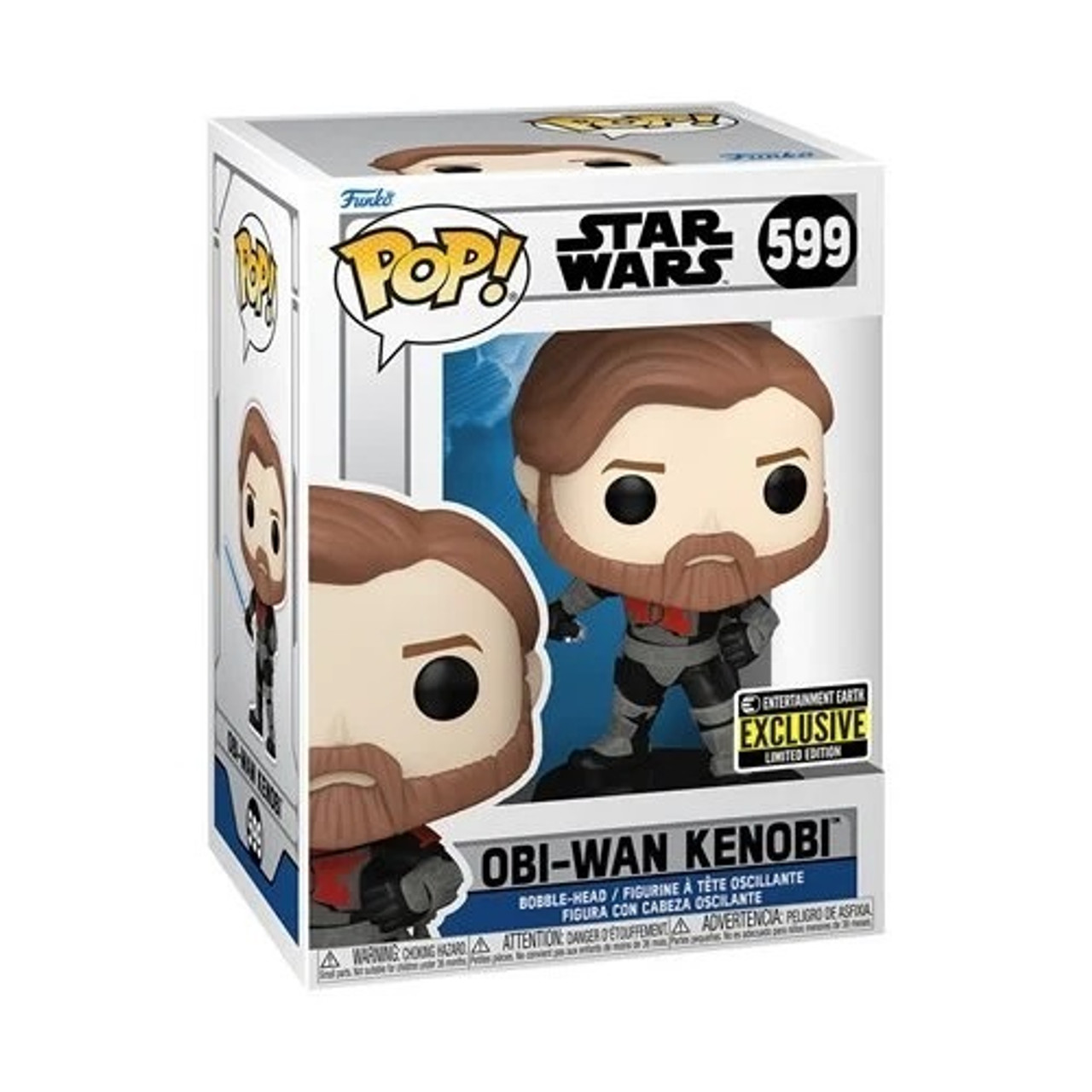 FU68283EE Star Wars: The Clone Wars Obi-Wan Kenobi Mandalorian Armor Pop! Vinyl Figure #599 - Entertainment Earth Exclusive