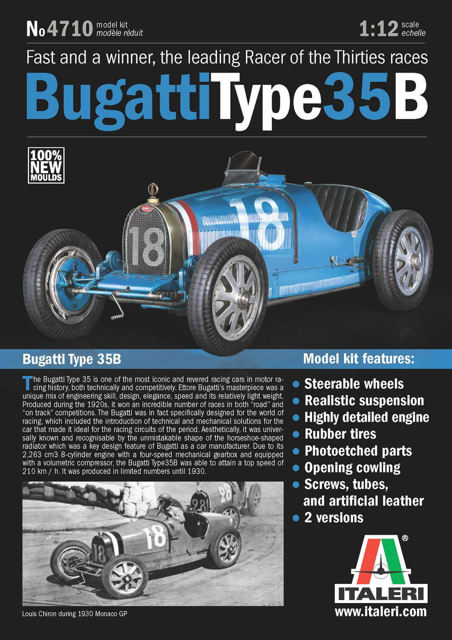 ITA4710S Bugatti Type 35B - 100% new tooling 1/12