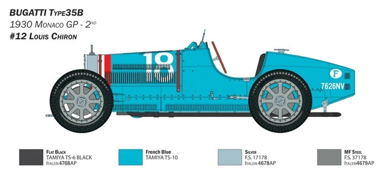 ITA4710S Bugatti Type 35B - 100% new tooling 1/12