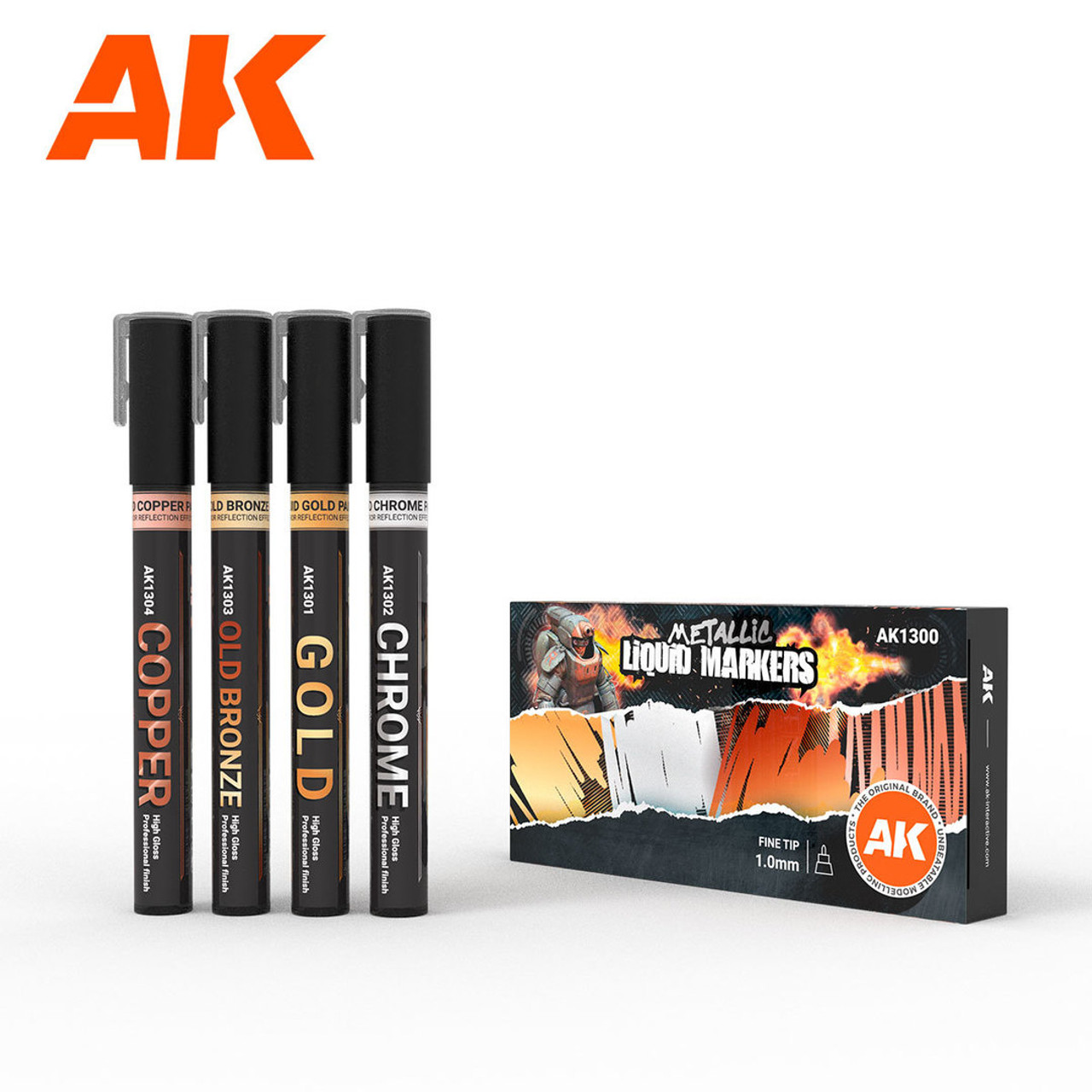 AKI1300 Metallic Liquid Marker Set (4)