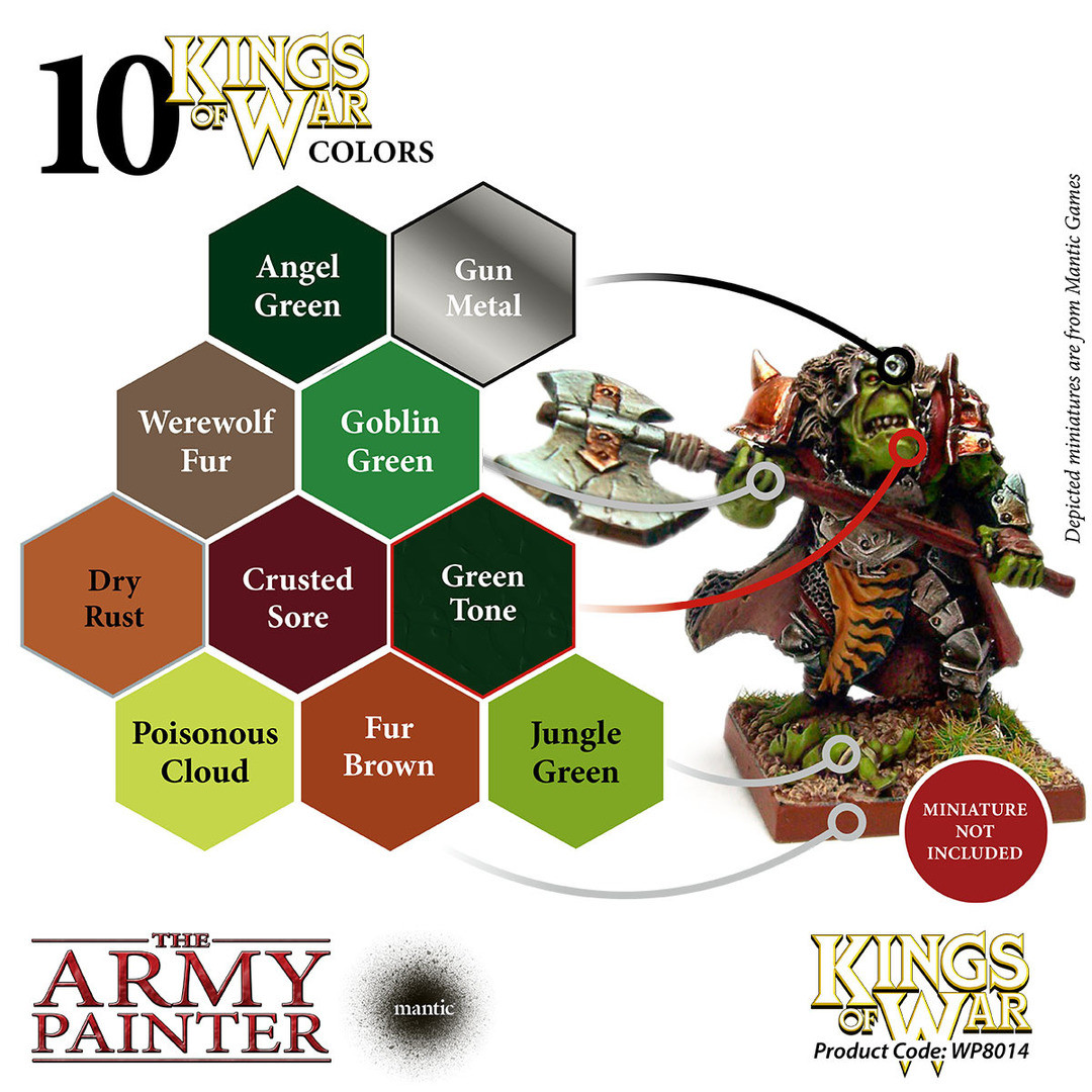 ARMWP8014  Warpaints Kings of War Greenskins paint set