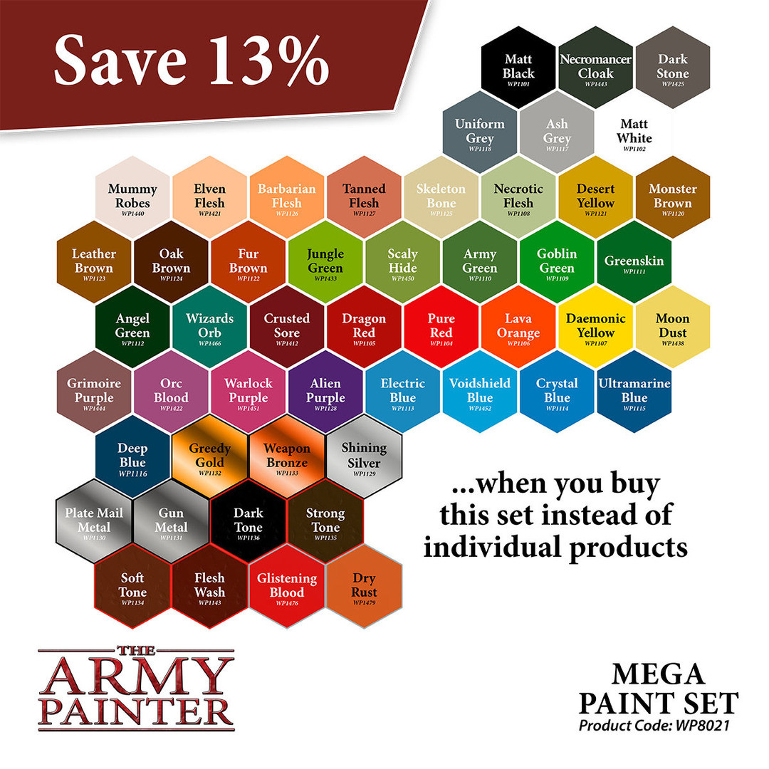 ARMWP8021  Warpaints Mega Paint Set III