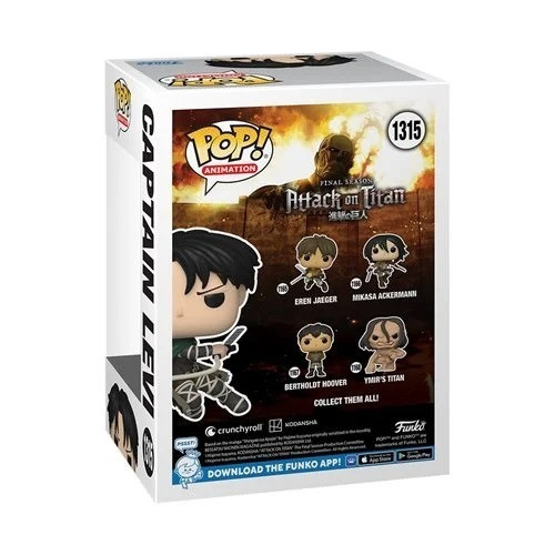 68754 Attack on Titan Captain Levi Ackerman Funko Pop! Vinyl Figure #1315 - AAA Anime Exclusive