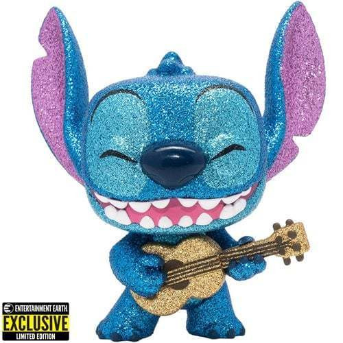 57488 Lilo & Stitch Stitch with Ukulele Diamond Glitter Funko Pop! Vinyl Figure - Entertainment Earth Exclusive