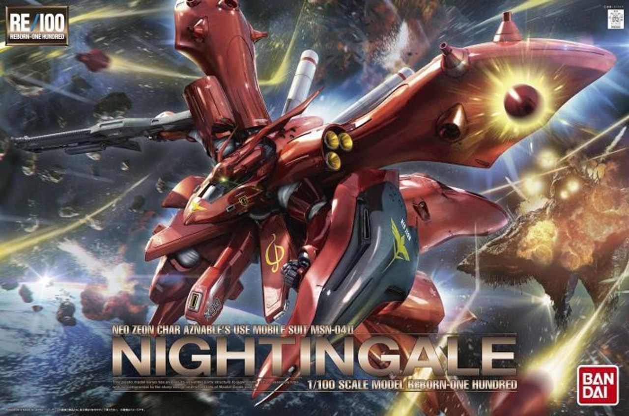 Bandai MG 1/100 Sazabi (Ver. Ka) Bandai RE 1/100 MSN-04 II Nightingale "Gundam: Char's Counterattack" 4543112920829
