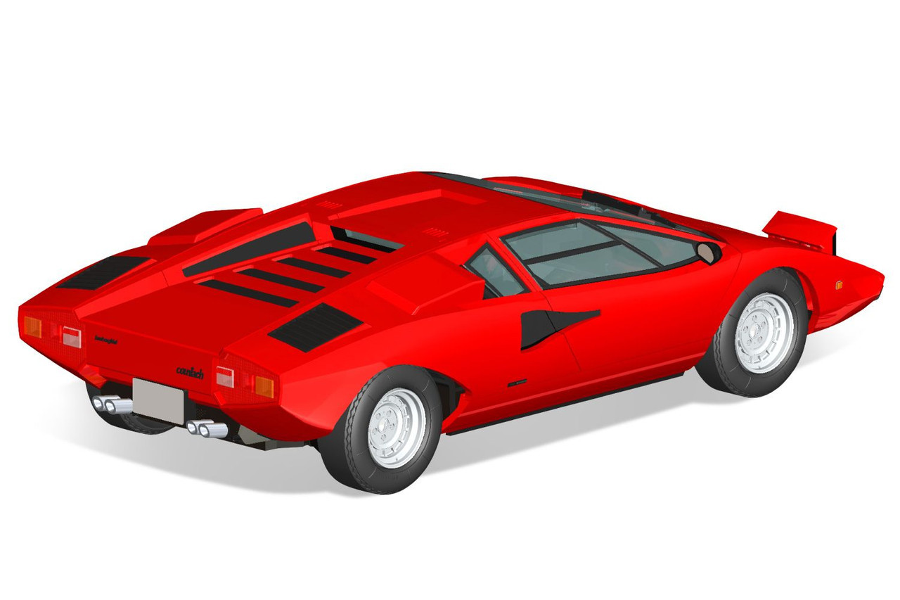 AOS06533  SNAP KIT #20-A Lamborghini Countach LP400(Red) 1/32