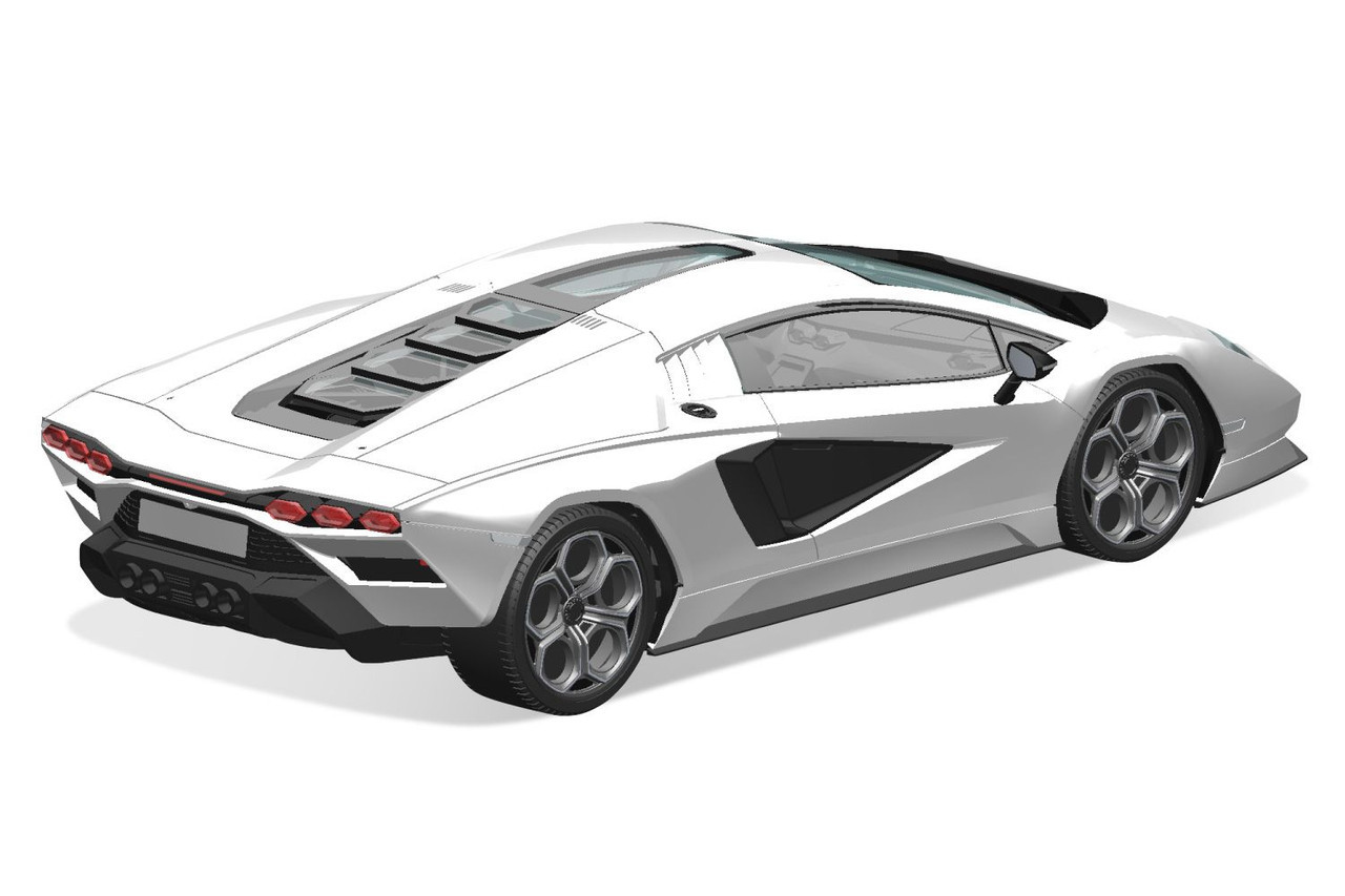 06539 Aoshima 1/32 SNAP KIT #19-A Lamborghini Countach LPI 800-4(White)