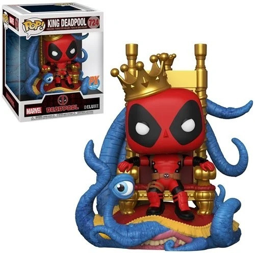 52266 Marvel Heroes King Deadpool on Throne Deluxe Pop! Vinyl Figure - Previews Exclusive