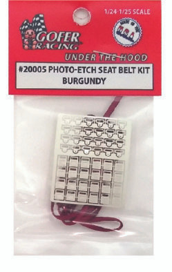 20005 Photo-Etch Burgundy Seatbelt  1/24-1/25