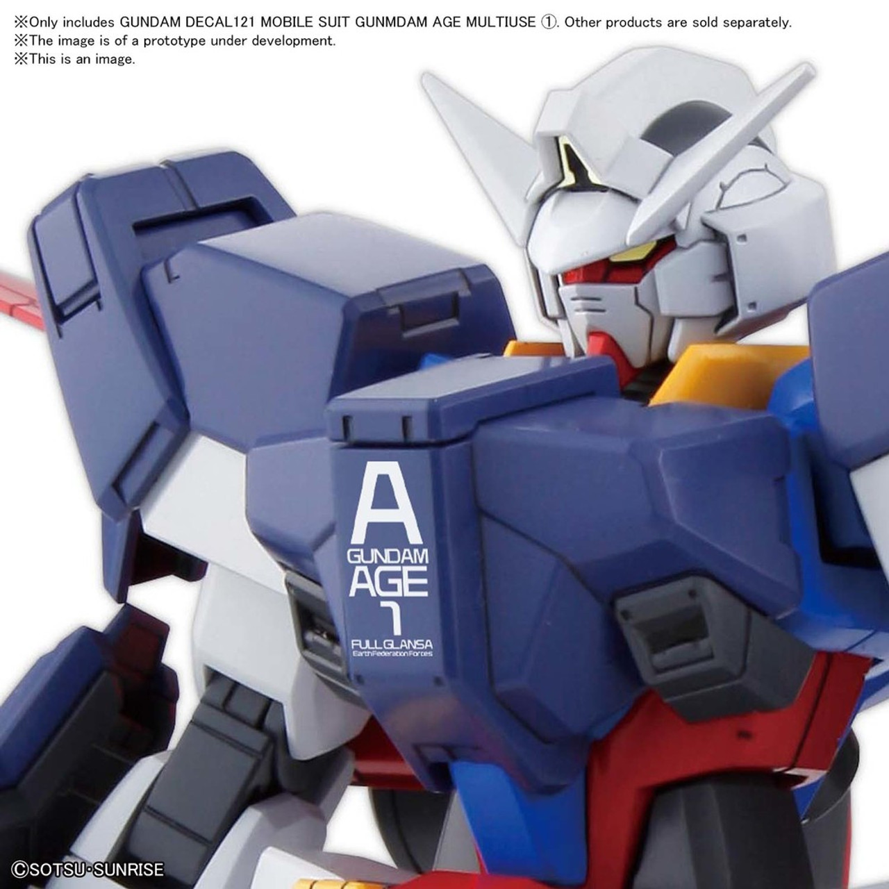 BAN2587845  GUNDAM DECAL 121 GD-121 MOBILE SUIT GUNDAM AGE MULTIUSE 1