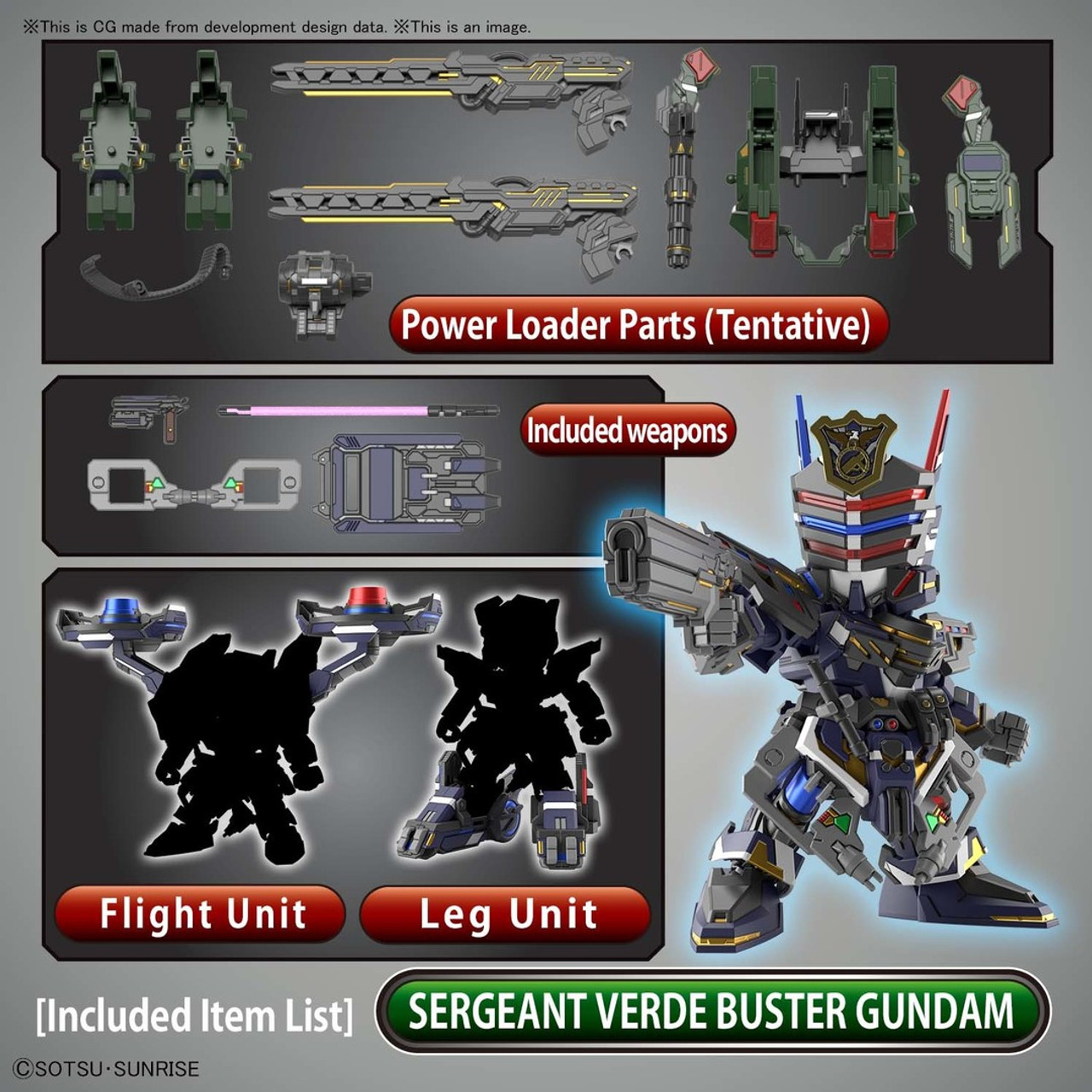 BAN2568794 Bandai SDW Heroes Sergeant Verde Buster Gundam DX Set