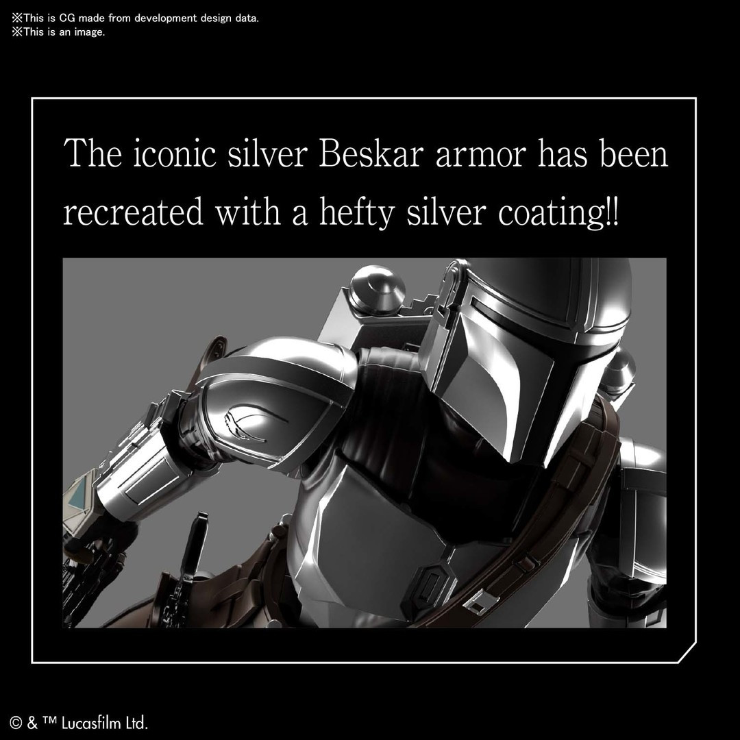 BAN2557094 Bandai 1/12 The Mandalorian (Beskar Armor) Silver Coating Ver.