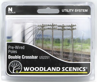 US2251 N Wired Poles Double Crossbar