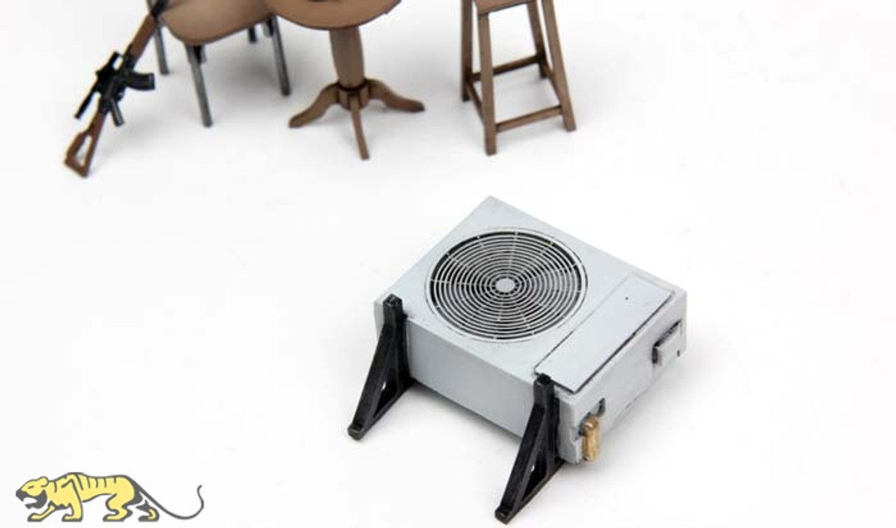 MGKSPS36 Middle Eastern Street Set : Table, Chair, Air Conditioner, Teapot, Hookah, Tabuk Siper Rifle 1/35