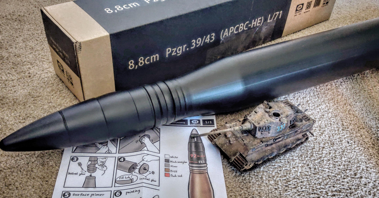 PIG1004 1/1 Tiger II 8.8cm Pzgr.43 HE L/71 Full Scale Model Round