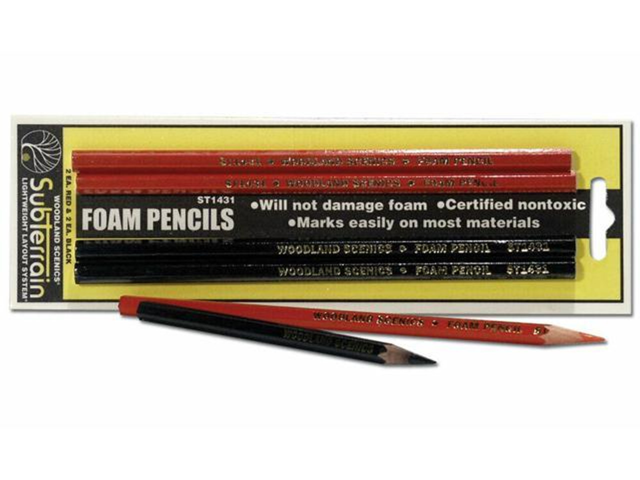 (SO)ST1431  Foam Markers  Red/Black 2 each