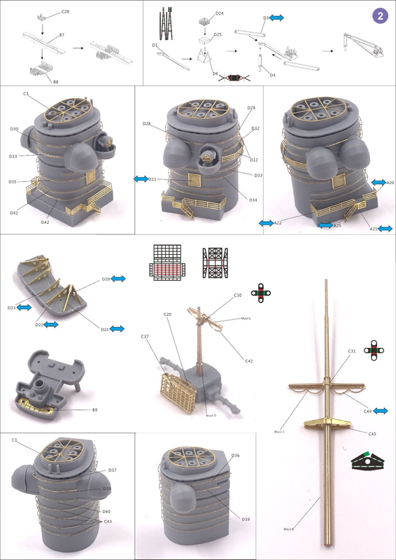 VRYFR-VF700006 Very Fire 1/700 DKM H-39 Class Detail Up Set (For Very Fire)