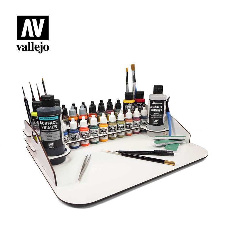 VLJ26011 Module Paint Display Stand & Small Workstation NoScale